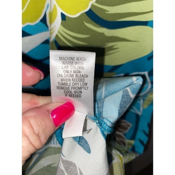 Floral sundress by Croft & Barrow stretch SZ 16 sleeveless 97%cotton 3%spandex - Picture 5 of 5